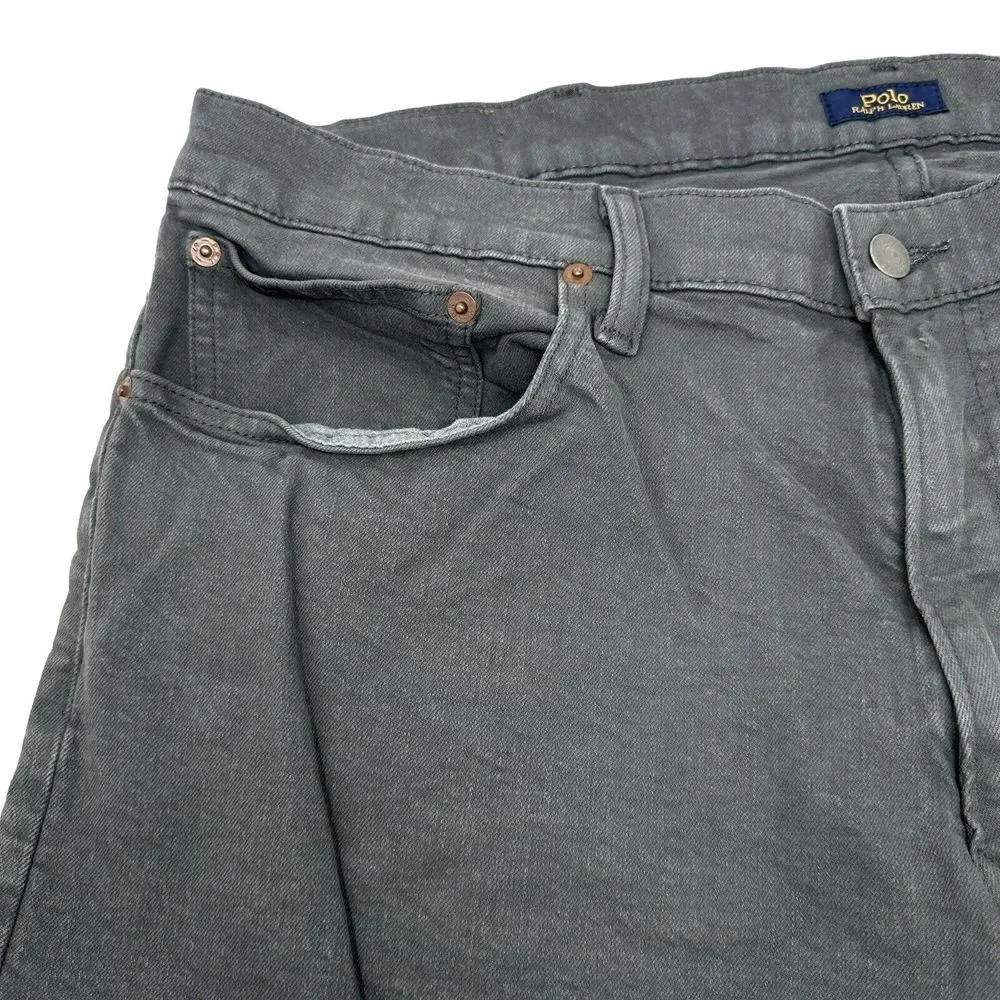 $168 Polo Ralph Lauren Jeans Mens‎ The Hampton Relaxed Straight Gray 38x32